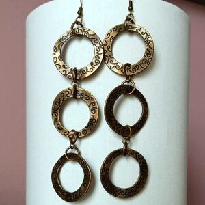 Artizan Antique Bronze Dangle Earrings Light and Fun